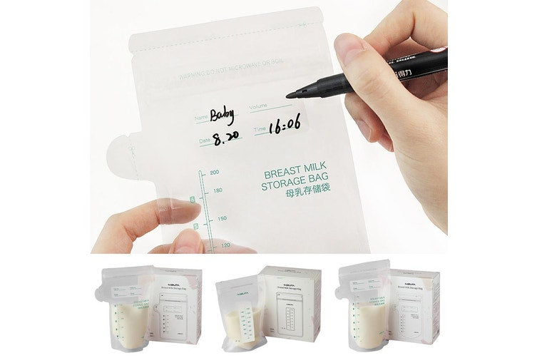 Sterile breast milk storage bags