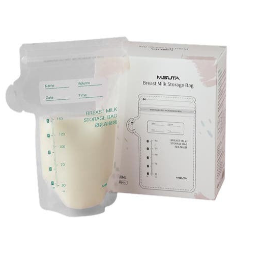 Sterile breast milk storage bags