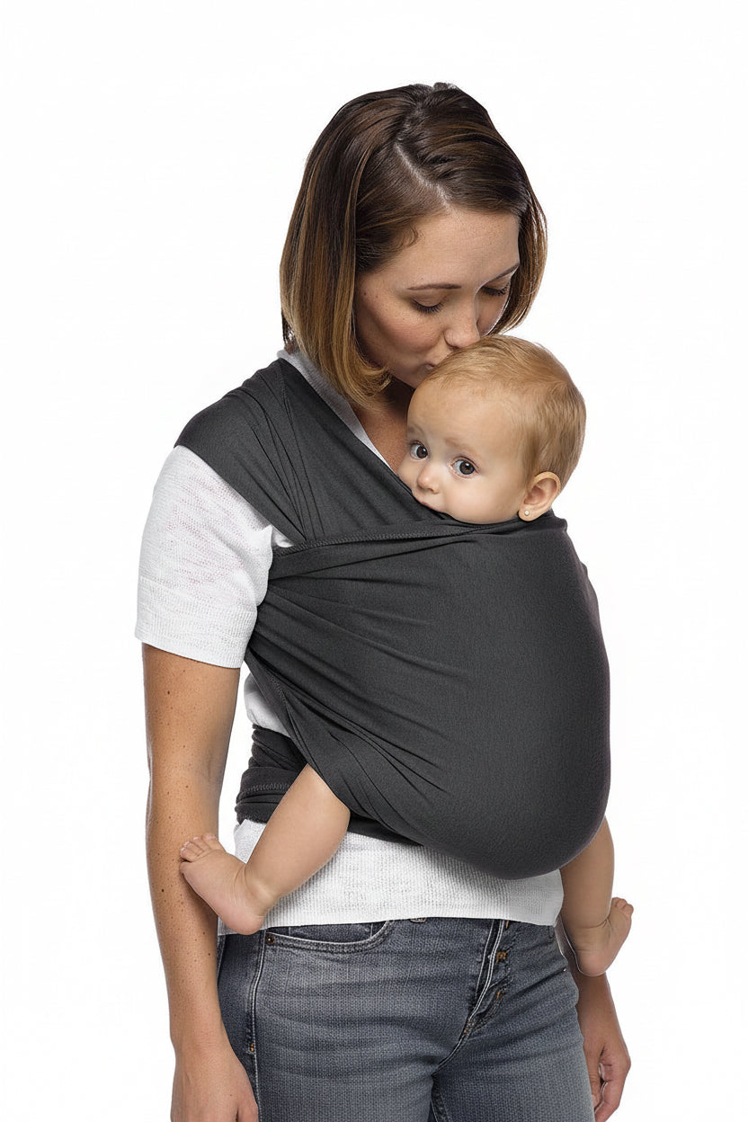 Baby Wrap Carrier from day one – Dark Gray